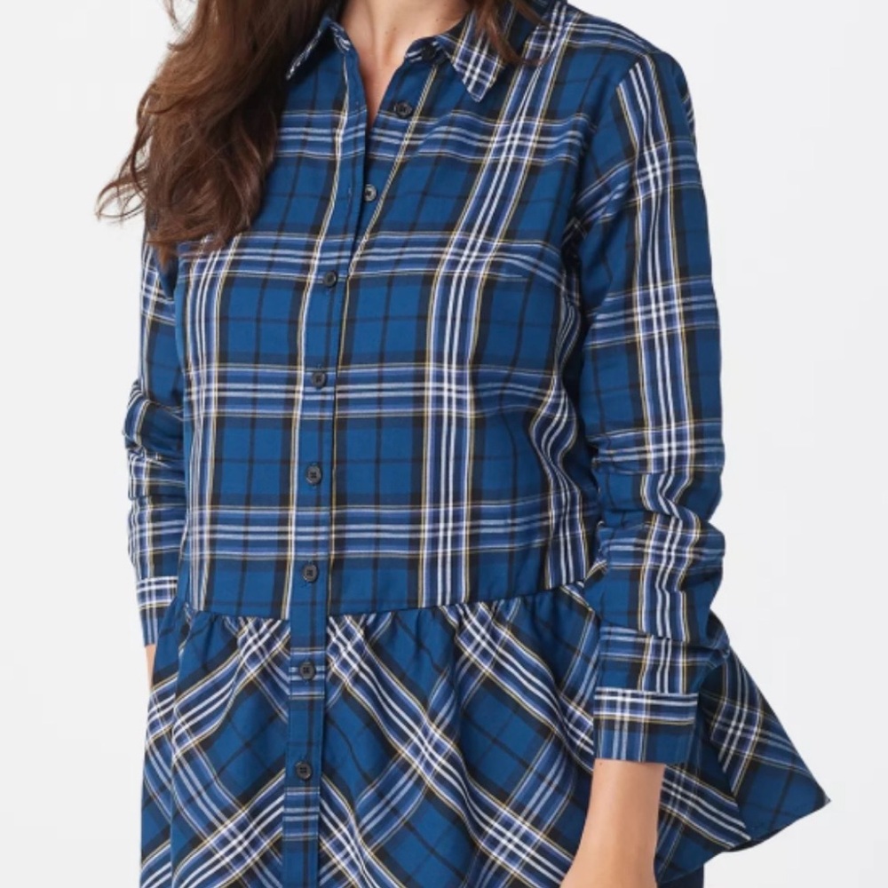 Joan River’s  Plaid Women's Top Size Medium - Picture 3 of 8